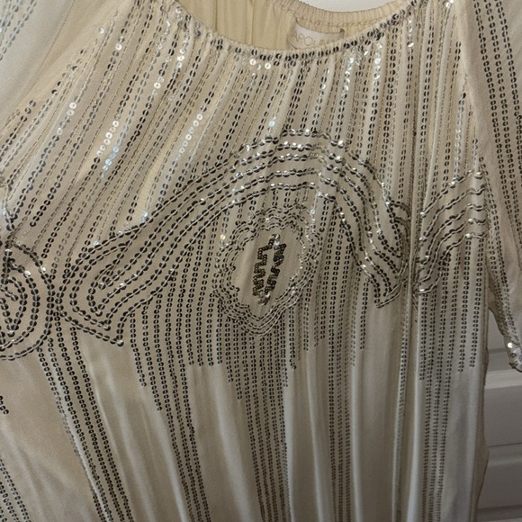 Carolina K-Sequin Embellished Cream Dress from Anthropologie XL - Picture 5 of 9